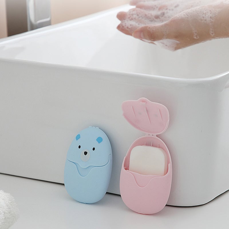 Portable Scented Soap Paper Sheets – 50 Sheets With Storage Box | Ros… – 🌟