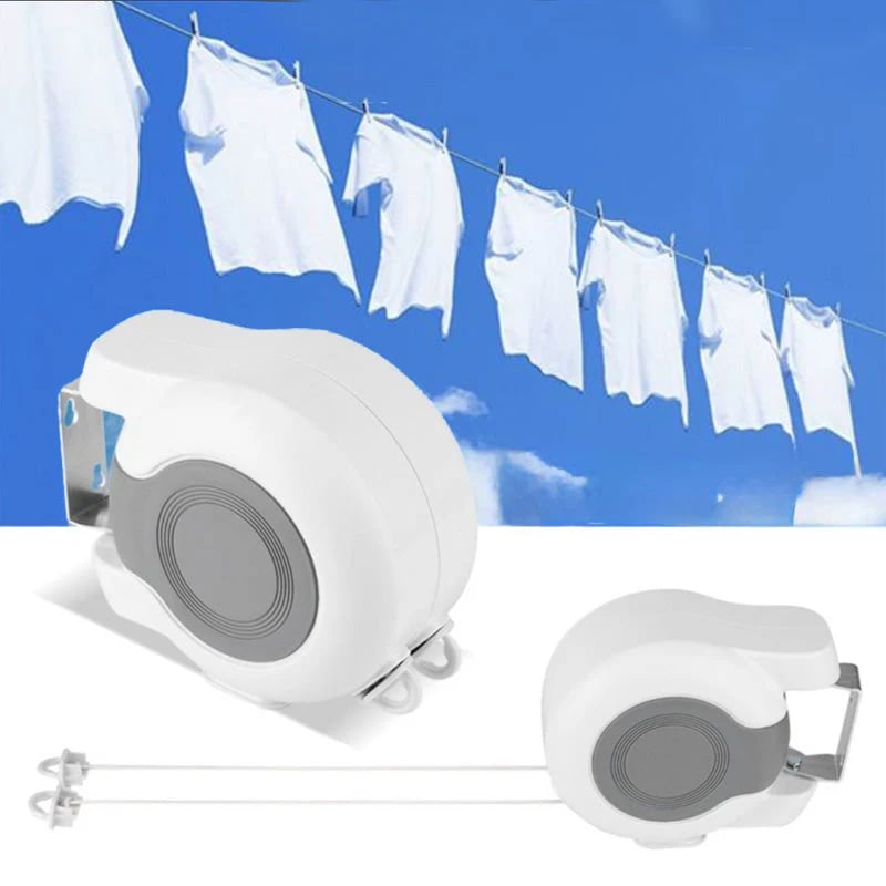 Invisible Retractable Clothesline – Dual Line, 26m, 22lbs Load | 3-Min Install, Indoor & Outdoor