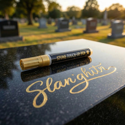 Golden Tombstone Marker Pen For Restoring Faded Grave Inscriptions – … – This