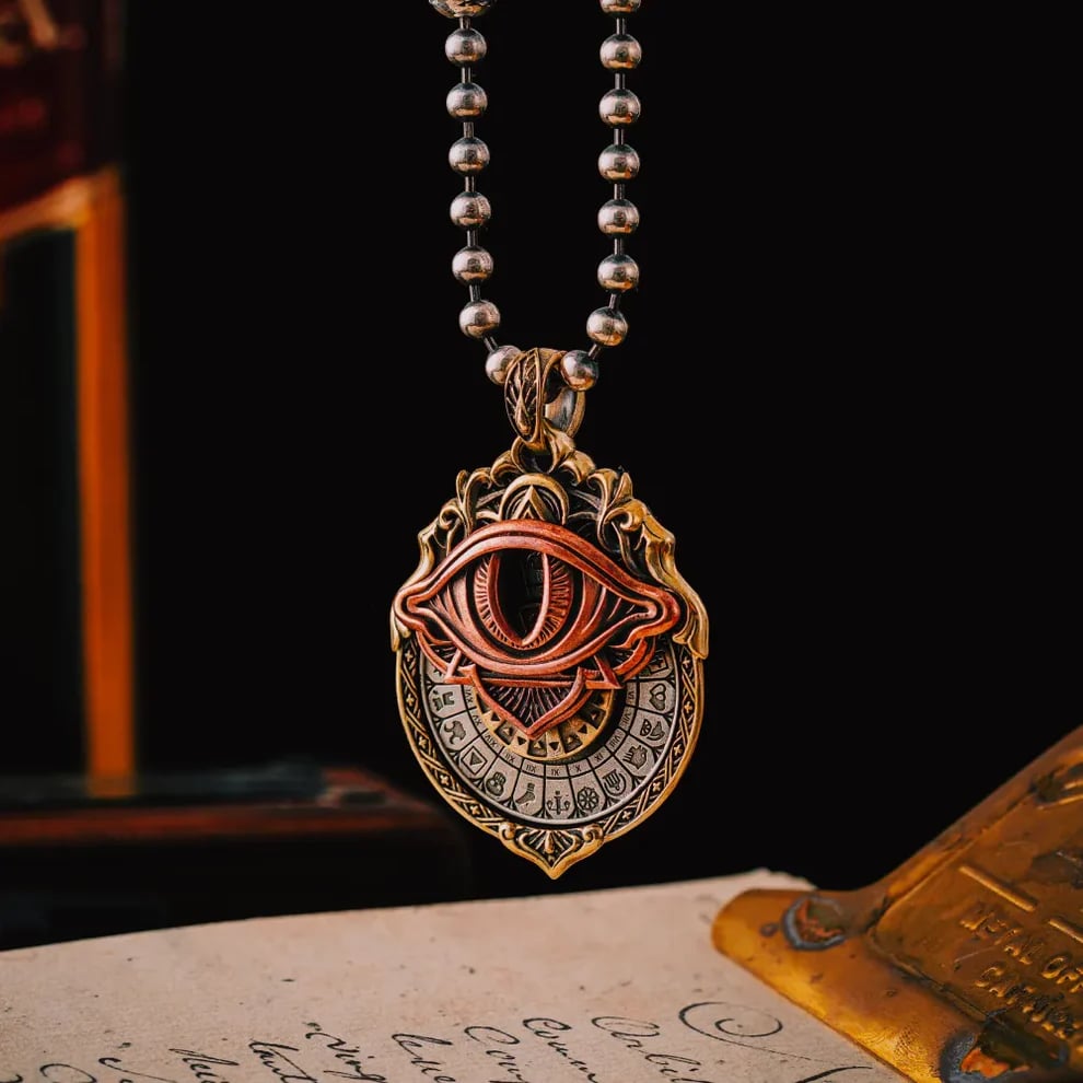 Tarot Vision Spinner Pendant – All-seeing Eye, 22 Major Arcana & Dual… – ☤️