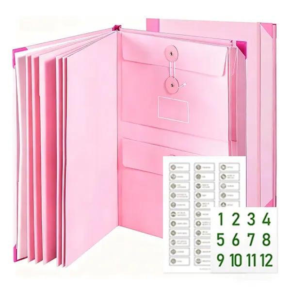 Accordion File Organizer Manila Pocket Document Folder For Passports,… –
