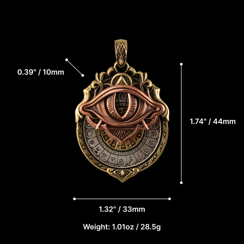 Tarot Vision Spinner Pendant – All-seeing Eye, 22 Major Arcana & Dual… – ☤️