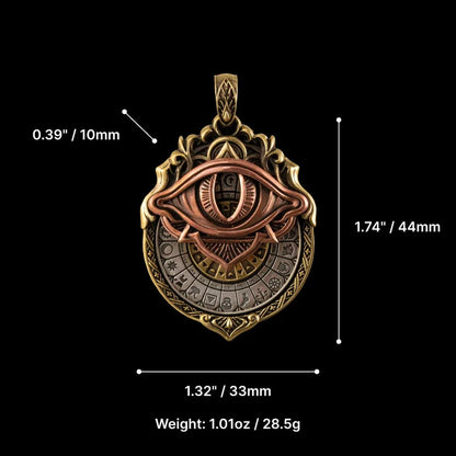Tarot Vision Spinner Pendant – All-seeing Eye, 22 Major Arcana & Dual… – ☤️