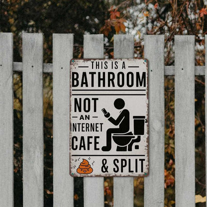 Farmhouse Bathroom Humor Sign • Quirky Washroom Wall Art – Farmhouse … – "
