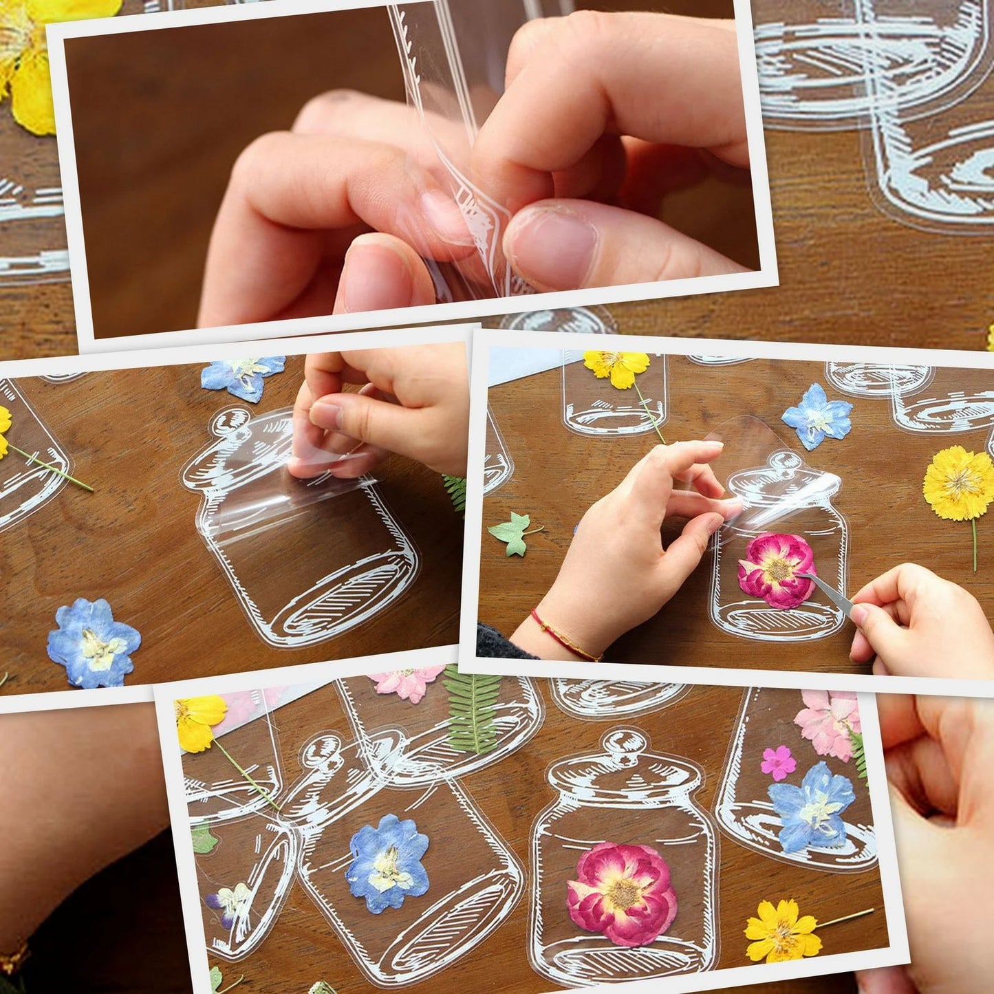 Transparent Dried Flower Bookmarks – 60-piece Diy Craft Kit | Unique … – 🎁