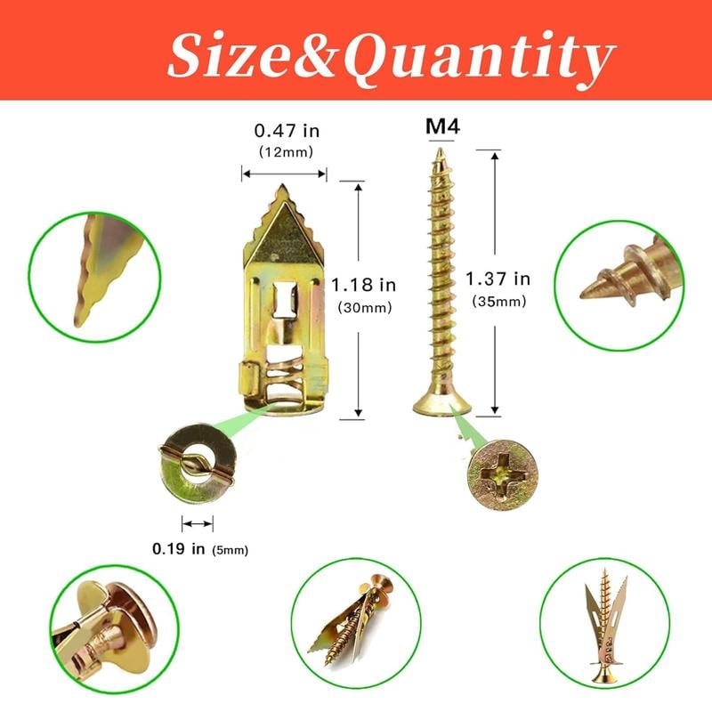 Self Drilling Drywall Anchors With Screws Kit – Self Drilling | Drywa… – Don't