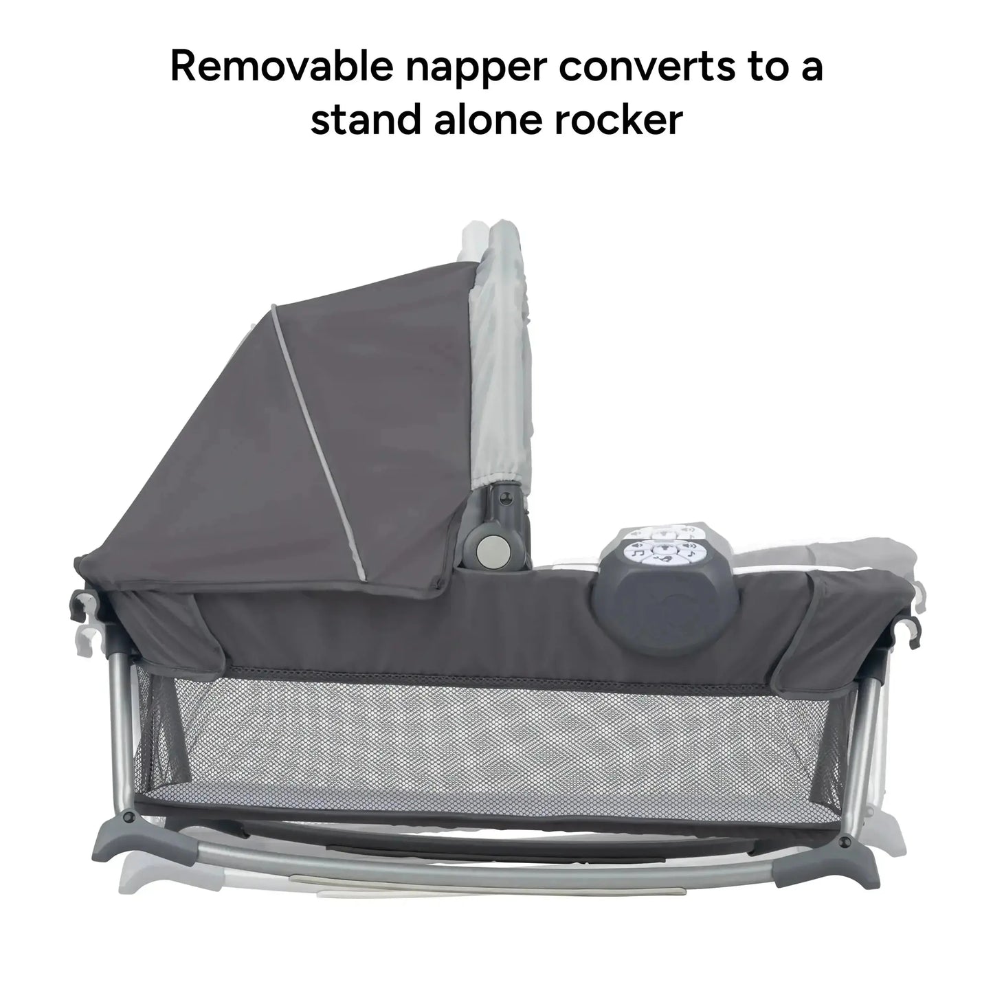 Baby Trend® Simply Smart™ Whisper Grey Portable Nursery Center® Playard w/ Removable Full Bassinet, Changing Table & Organizer
