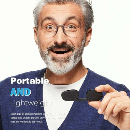 Portable Mini Nose Clip Reading Glasses – Lightweight 50g, Silicone N… – A