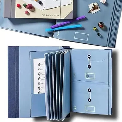 Accordion File Organizer Manila Pocket Document Folder For Passports,… –