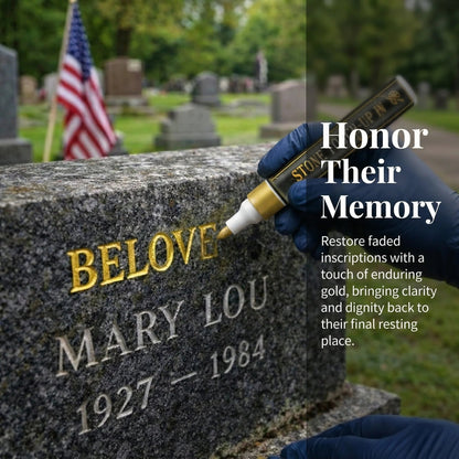 Golden Tombstone Marker Pen For Restoring Faded Grave Inscriptions – … – This