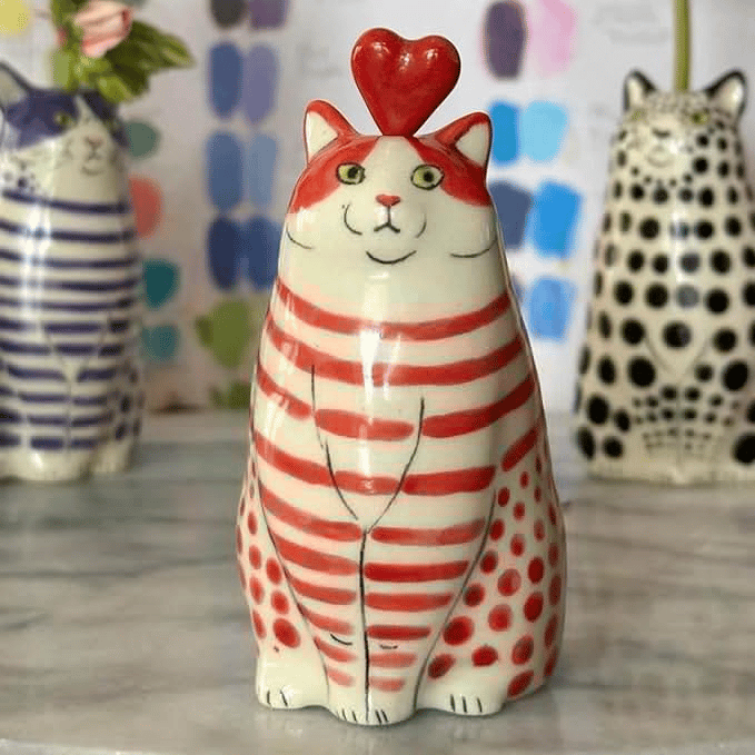 Handmade Ceramic Cat Vase – Handmade Ceramic | Vase | Everyday Use – ✅
