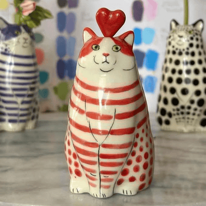 Handmade Ceramic Cat Vase – Handmade Ceramic | Vase | Everyday Use – ✅