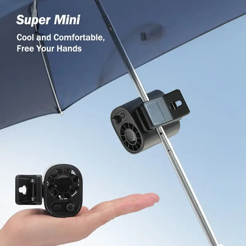 New Car Clip Fan With Led Display[360° Rotatable 100 Speed Wind 12v U… – 360°