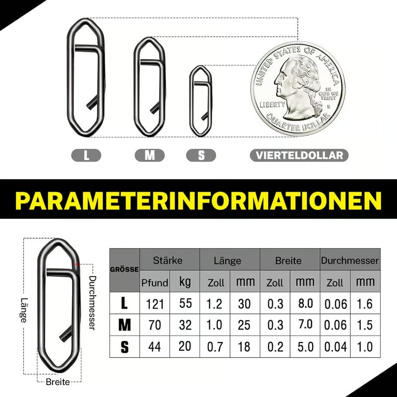 Stainless Steel Fishing Speed Clips – Stainless Steel | Fishing Speed… – 🐟