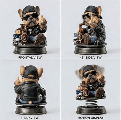 Bulldog Bobblehead Car Dashboard Ornament