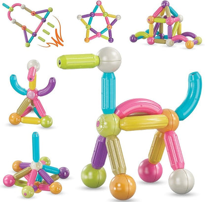 Children's Large Magnetic Building Sticks, Strong Magnet Educational … –