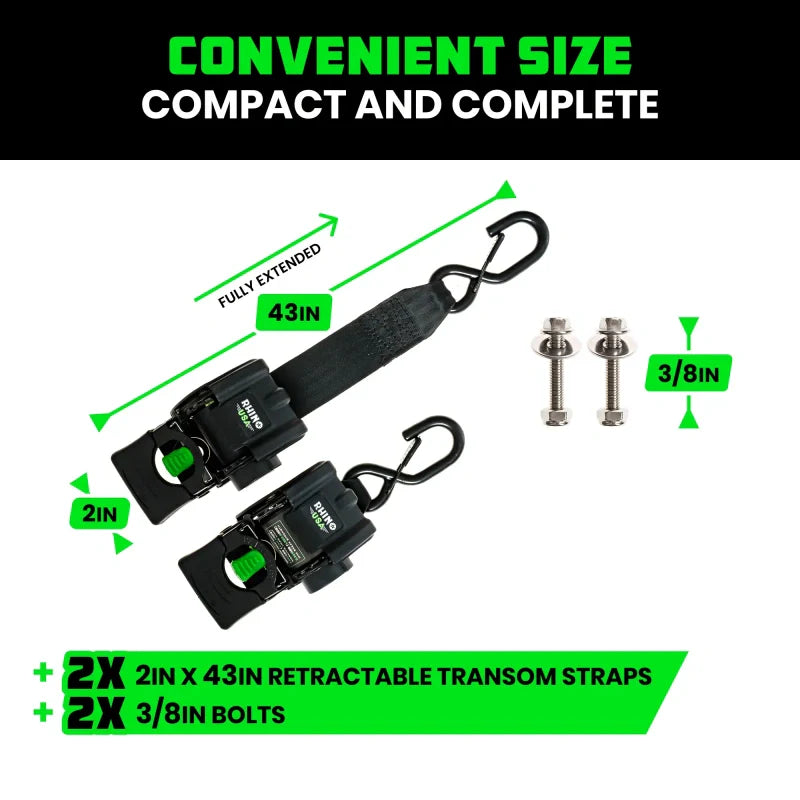 Retractable Boat Trailer Tie Down Straps 2PK | Buy X Get X FREE