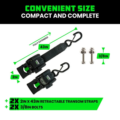 Retractable Boat Trailer Tie Down Straps 2PK | Buy X Get X FREE