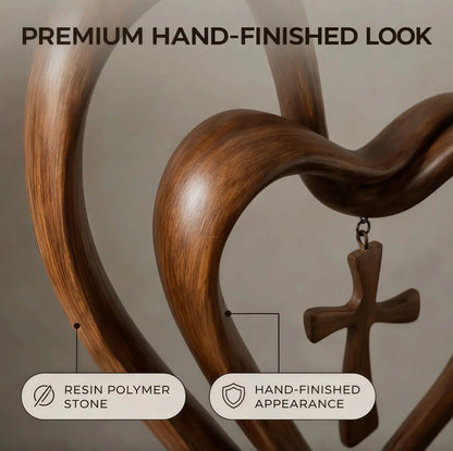 Marriage Takes Three - Entwined Heart & Cross Tabletop Accent – Marri… –