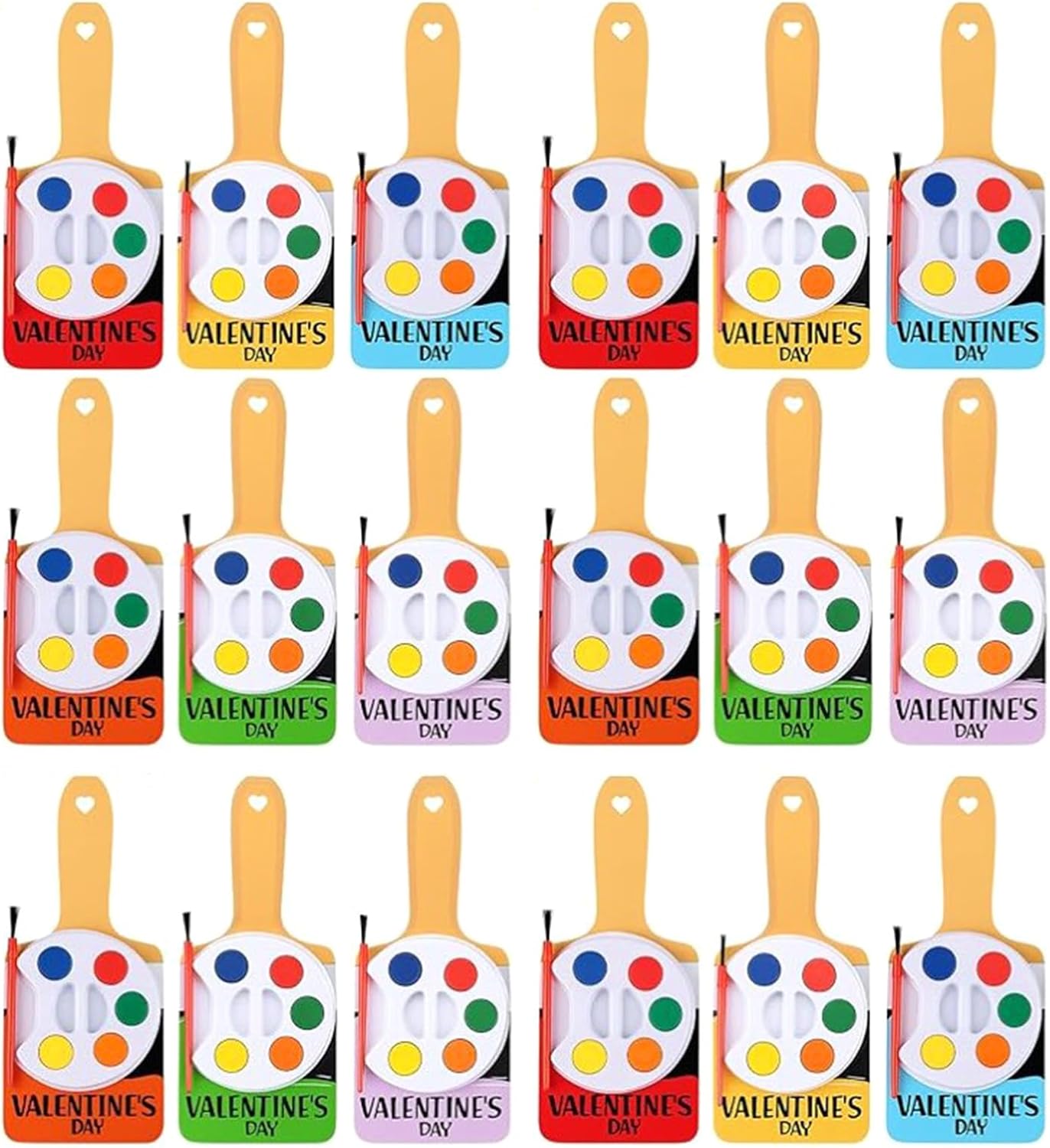 Valentine's Day Watercolor Paint Brush Greeting Card Set – 12 Or 24 P… – 🎨