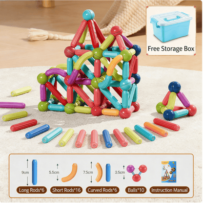 Children's Large Magnetic Building Sticks, Strong Magnet Educational … –