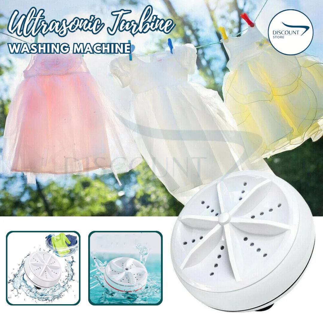 Portable Turbine Ultrasonic Washing Machine – Portable Turbine | Ultr… – 🔹