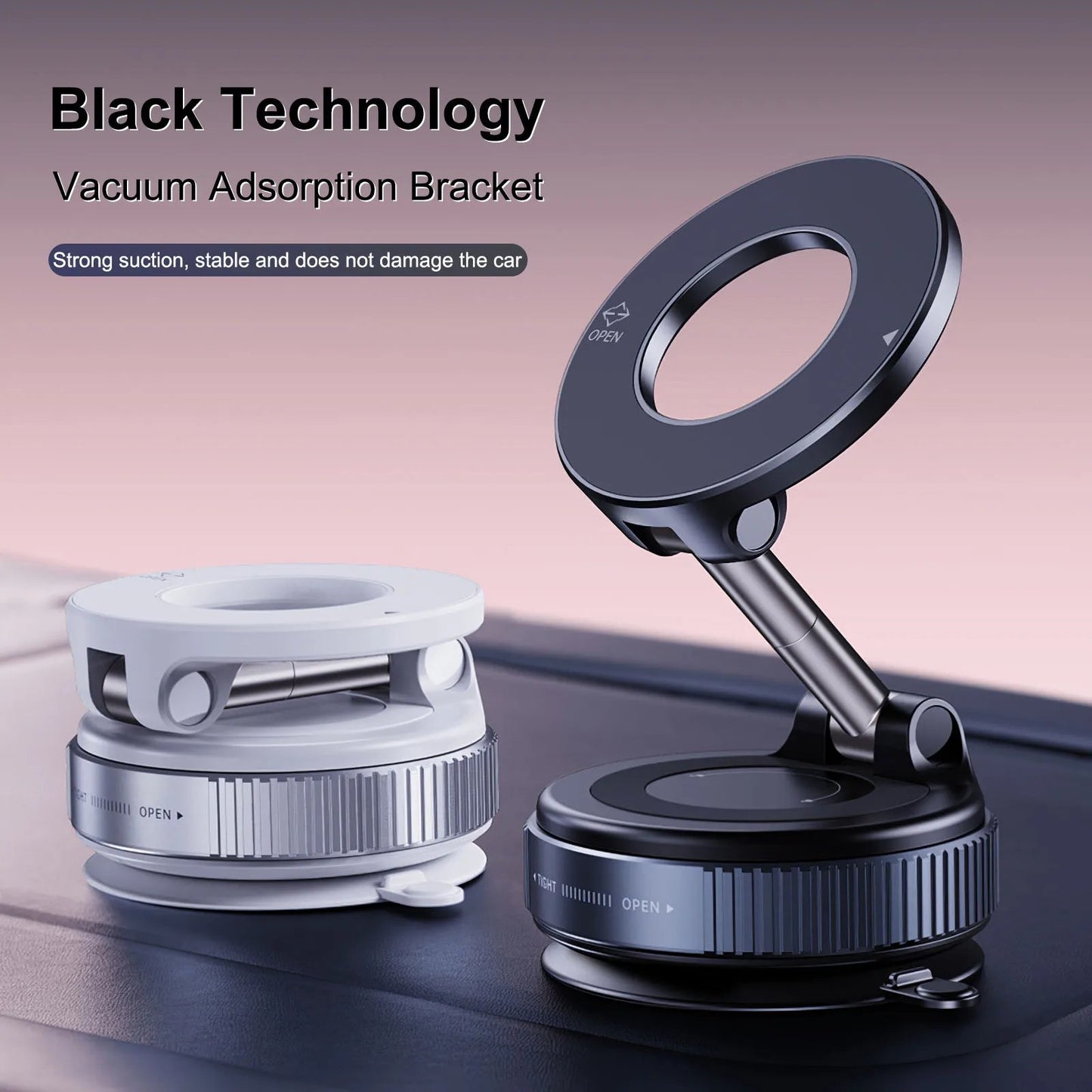 Newest 360° Adjustable Vacuum Magnetic Suction Cup Phone Holder … – Desription：