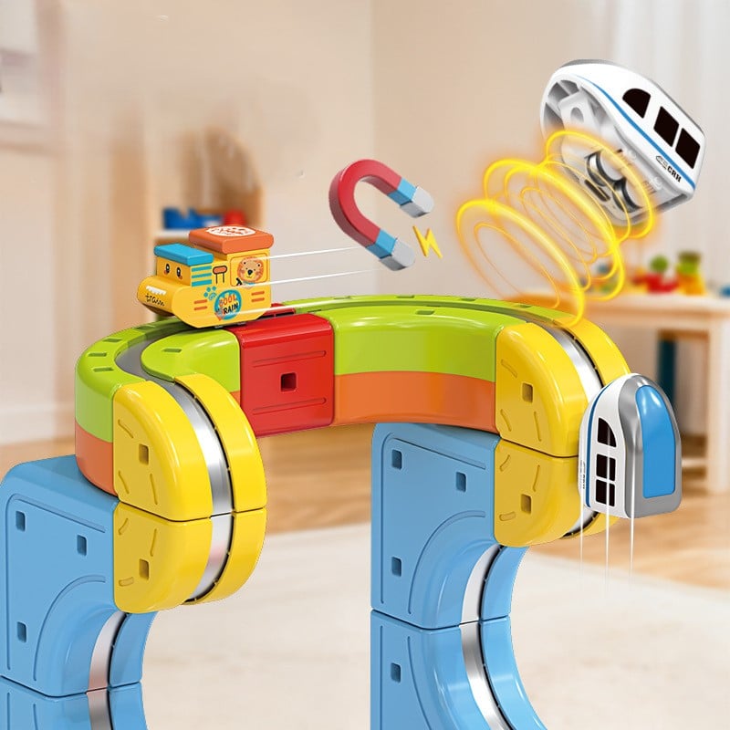 Magic Rail Track Blocks – Creative Diy Train Set With Led & Gravity-d… – 🚂