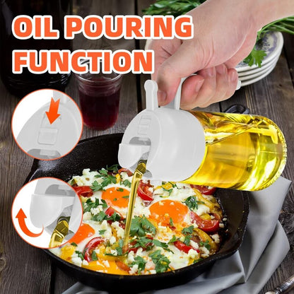 Hot Sale💕2 In 1 Glass Oil Sprayer & Dispenser – Sale💕2 Glass | Spra… – In