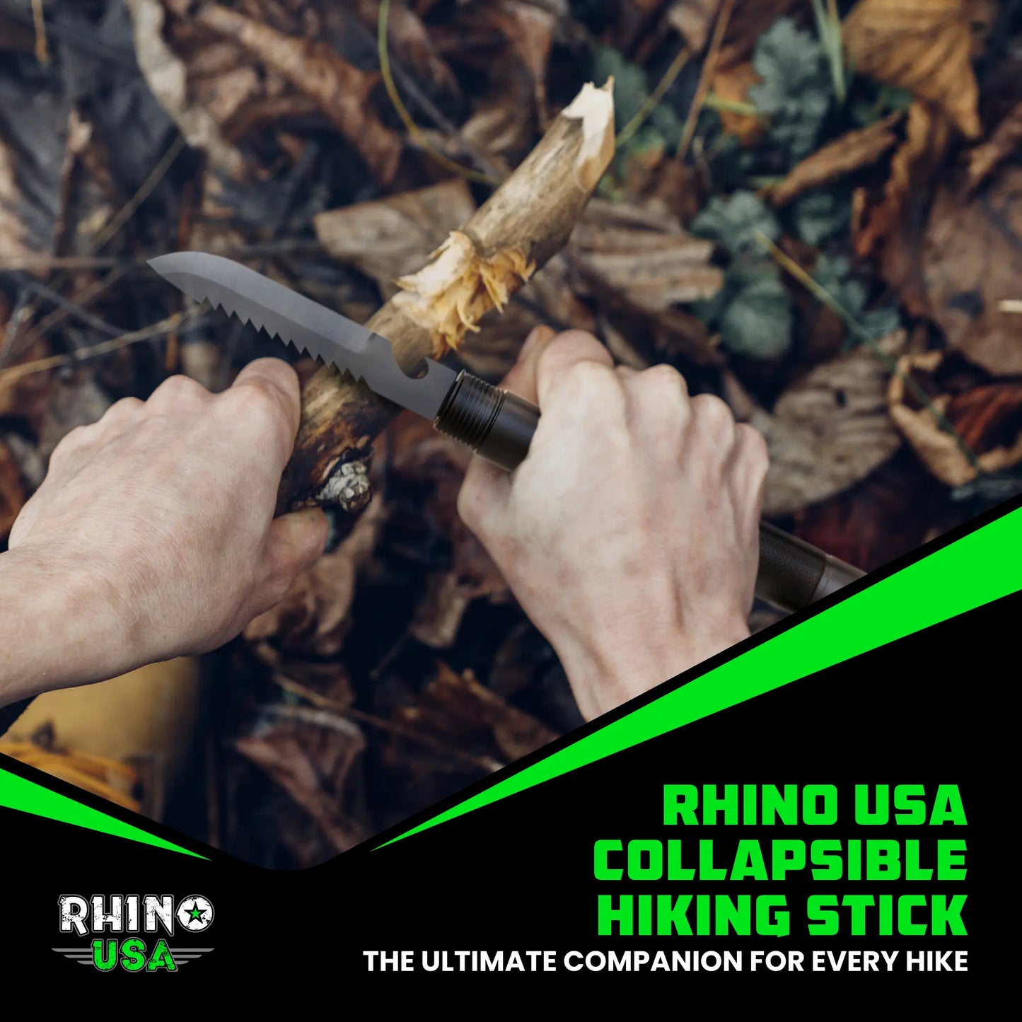 Tactical Hiking Stick with Survival Kit
