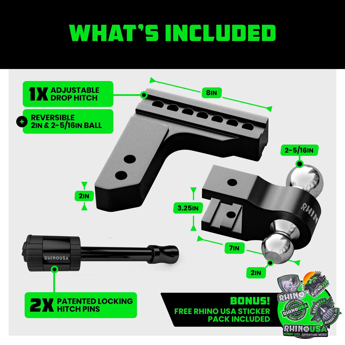 Heavy Duty Adjustable Drop Hitch