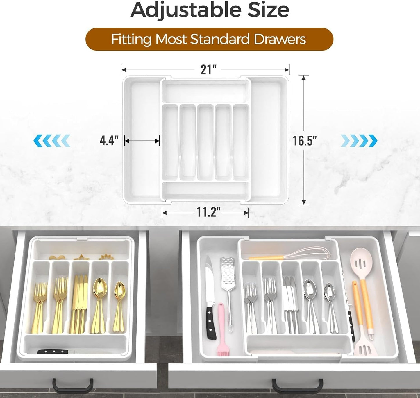 Expandable Utensil Drawer Organiser – Expandable Utensil | Drawer Org… – 🍳 Say