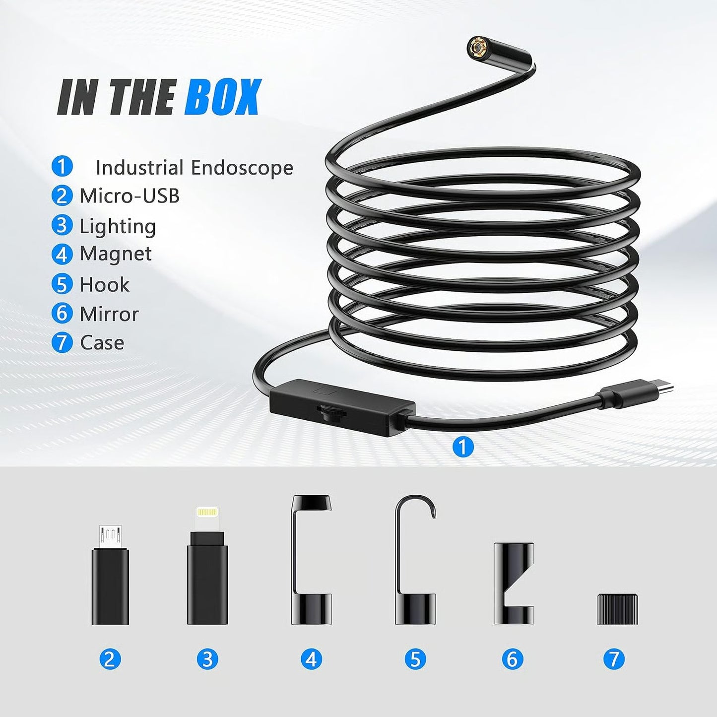 Plug-and-play Endoscope Camera - Compatible With Android & Iphone & I… – Turn
