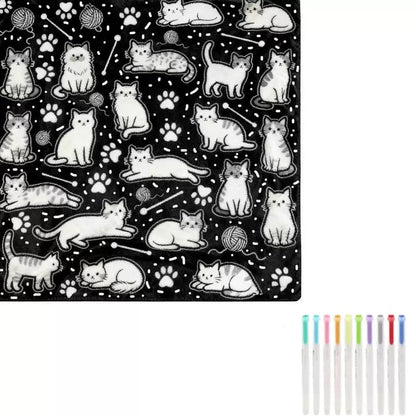Diy Color Your Own Throw Blanket – 50”x60” Soft Plush Fleece | 24 Pai… – 🎨 Get