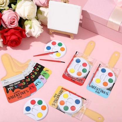 Valentine's Day Watercolor Paint Brush Greeting Card Set – 12 Or 24 P… – 🎨