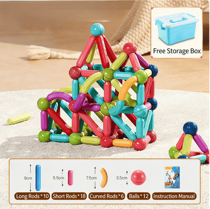 Children's Large Magnetic Building Sticks, Strong Magnet Educational … –