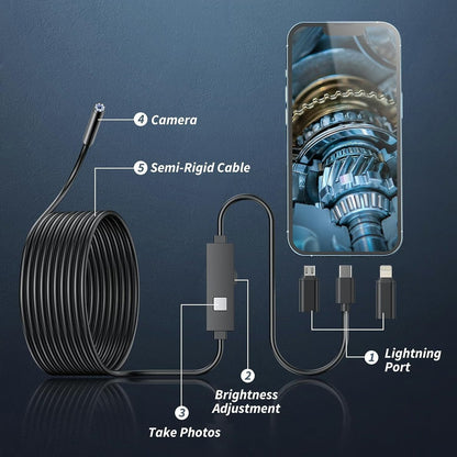 Plug-and-play Endoscope Camera - Compatible With Android & Iphone & I… – Turn
