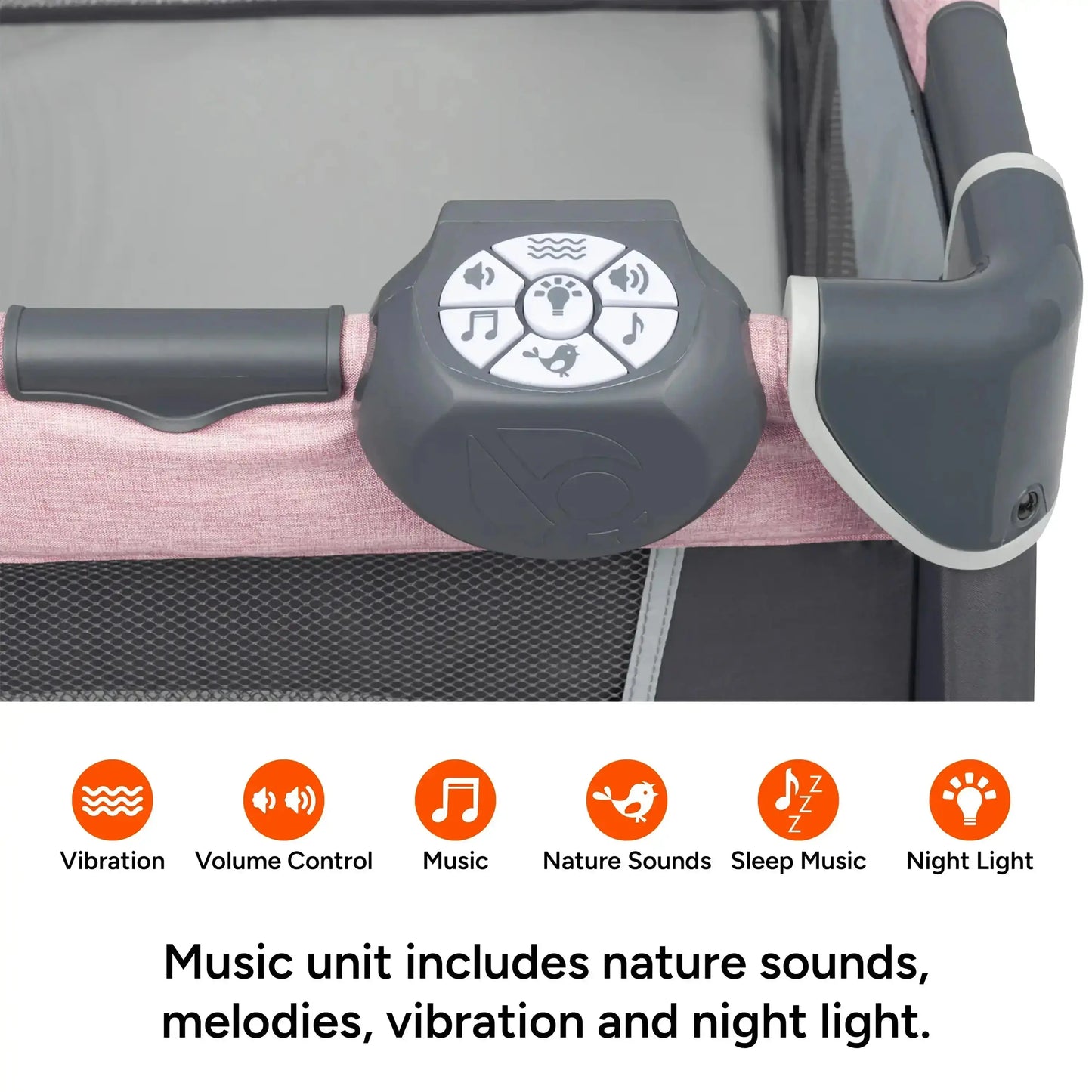 Baby Trend® Simply Smart™ Whisper Grey Portable Nursery Center® Playard w/ Removable Full Bassinet, Changing Table & Organizer