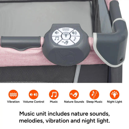 Baby Trend® Simply Smart™ Whisper Grey Portable Nursery Center® Playard w/ Removable Full Bassinet, Changing Table & Organizer