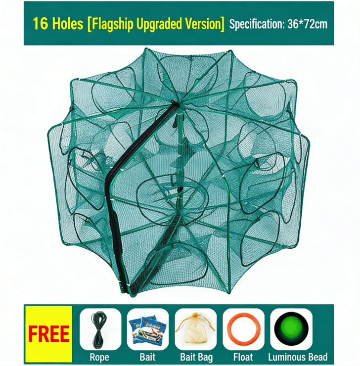 Magic Foldable Fishing Trap Net – Magic Foldable | Fishing Trap | Eve… – 🎣 The