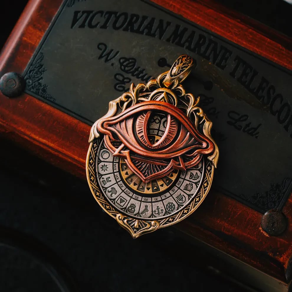 Tarot Vision Spinner Pendant – All-seeing Eye, 22 Major Arcana & Dual… – ☤️
