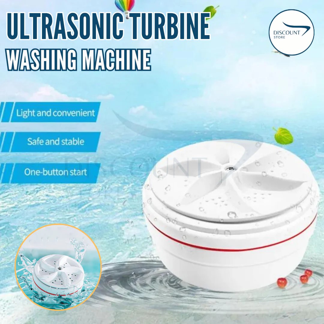 Portable Turbine Ultrasonic Washing Machine – Portable Turbine | Ultr… – 🔹