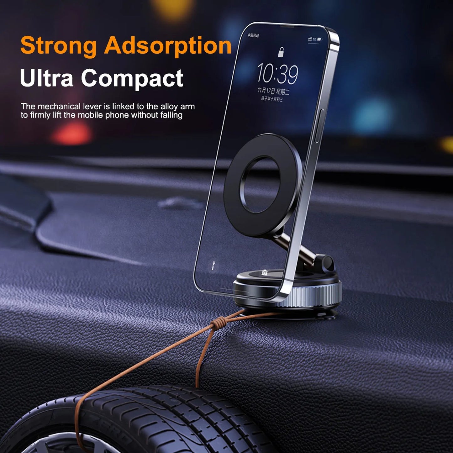 Newest 360° Adjustable Vacuum Magnetic Suction Cup Phone Holder … – Desription：