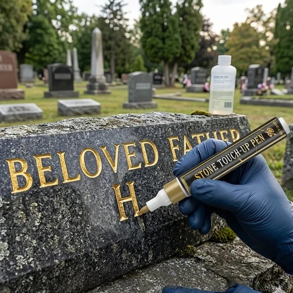 Golden Tombstone Marker Pen For Restoring Faded Grave Inscriptions – … – This