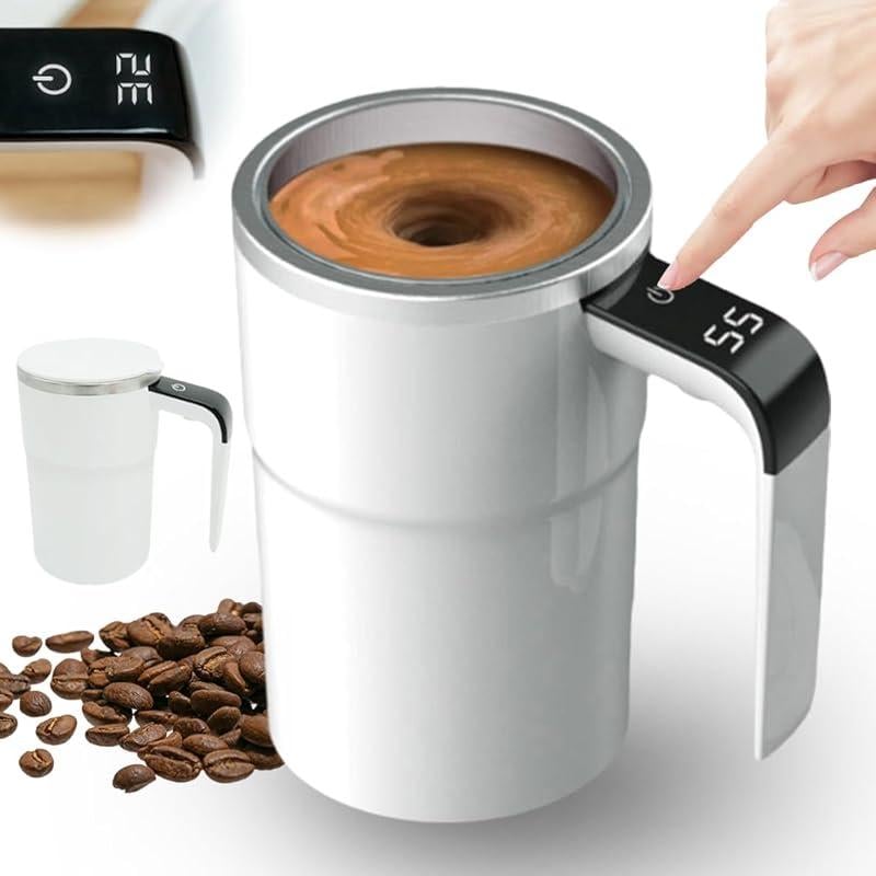 Electric Self-stirring Mug With Lcd Thermometer – Electric Self-stirr… – ☕