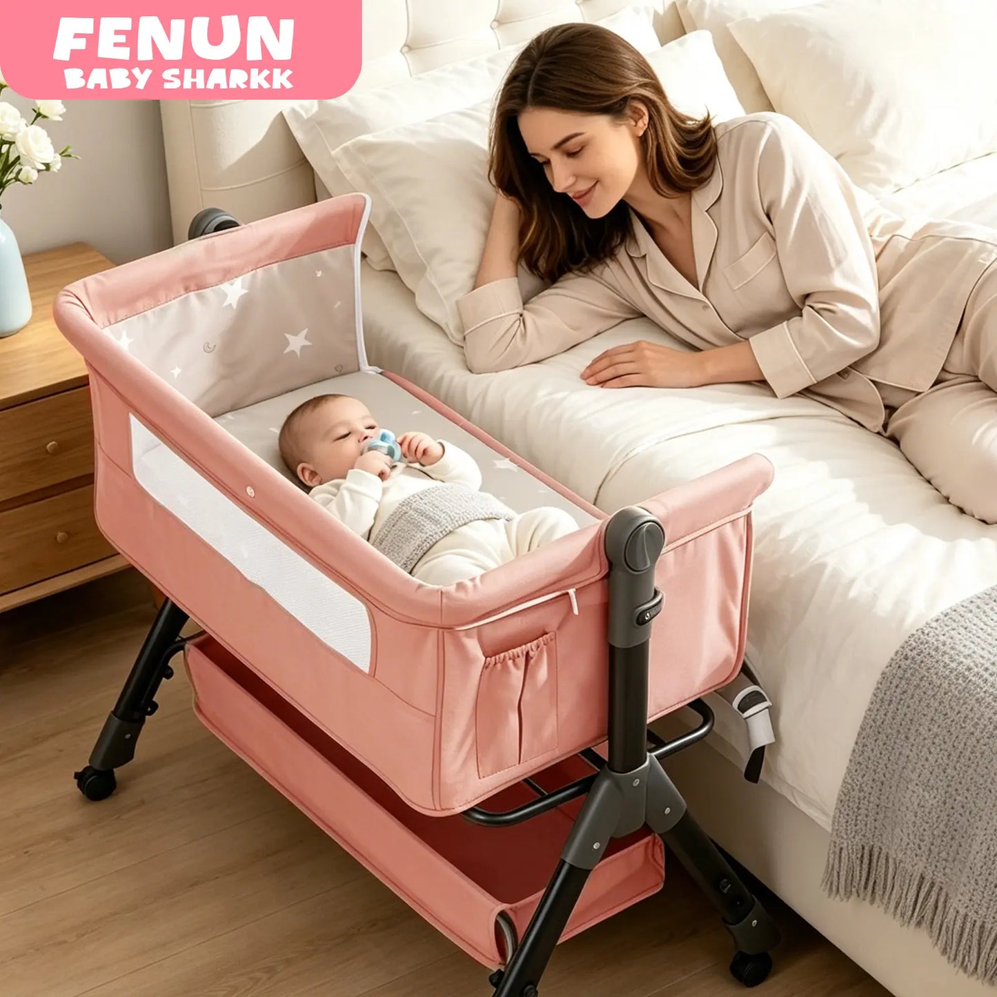 3-in-1 Baby Bassinet Bedside Sleeper