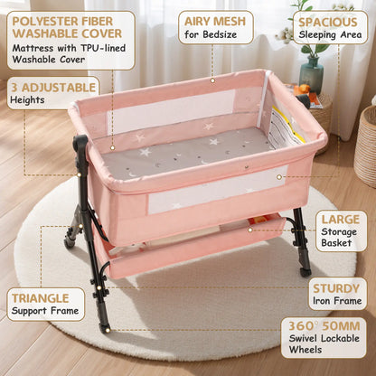 3-in-1 Baby Bassinet Bedside Sleeper
