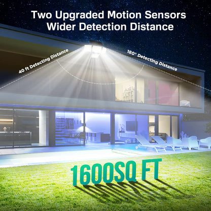 Solar Motion Sensor Light 4-Head 3000LM