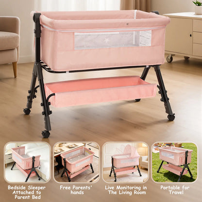 3-in-1 Baby Bassinet Bedside Sleeper