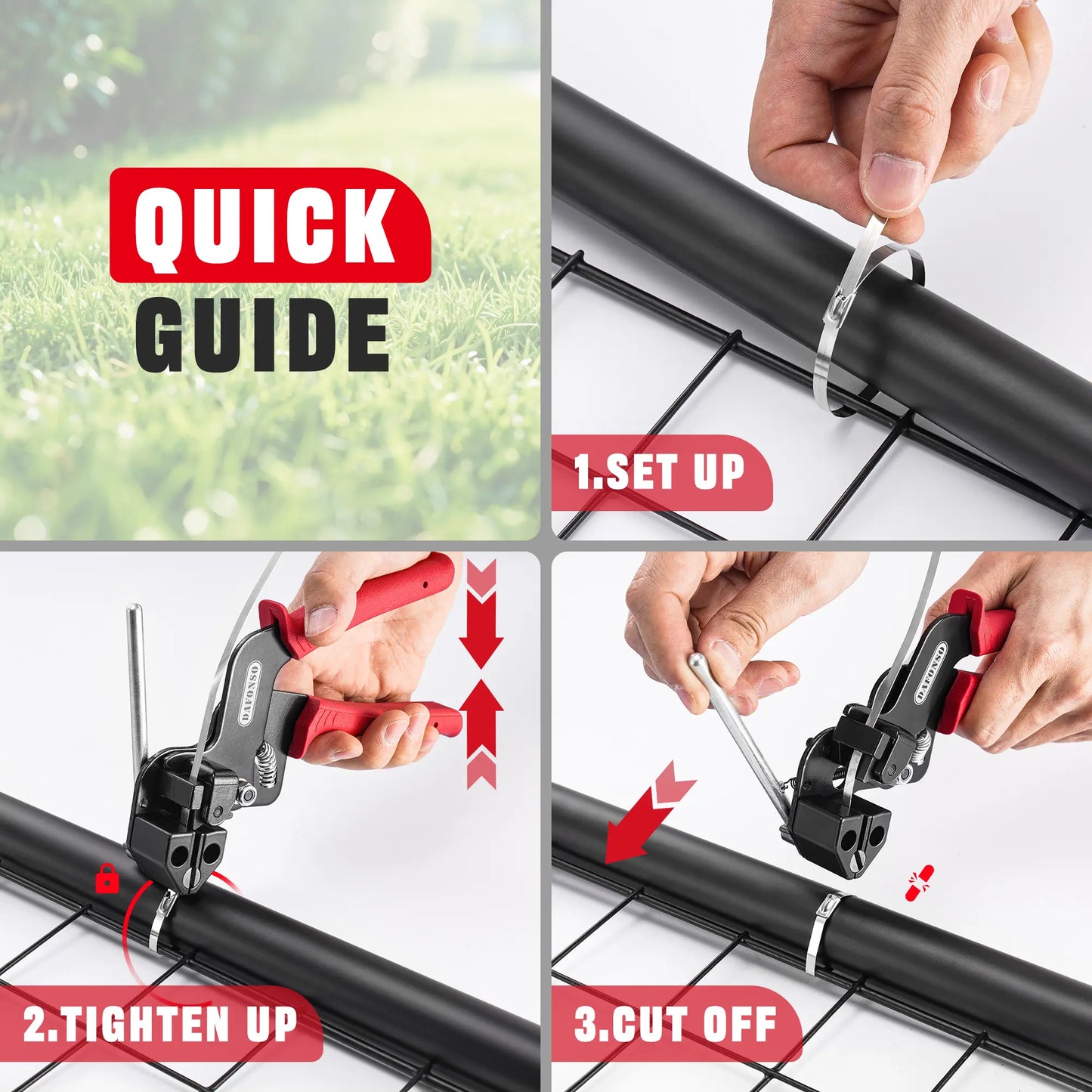Stainless Steel Cable Tie Gun Kit — 100PCS Heavy Duty